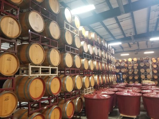 Wine experience storage barrels