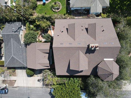 complete new install of shingle roof in los angels by above and beyond roofing and contacting company