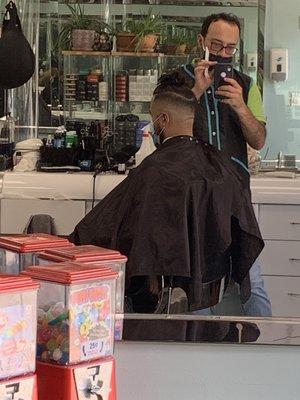 Under cut skin fade