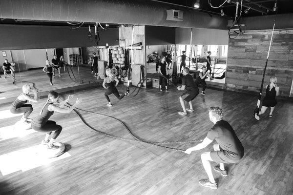 Circuit Training class on the Summit Training side of the studio.