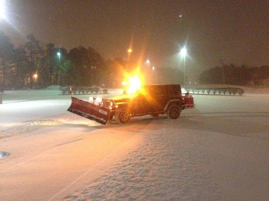 Another night of getting it done for Corgi Snow Service.