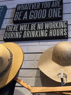 NO working during drinking hours!