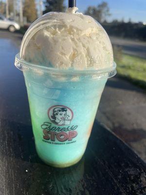 blue raspberry retro blended