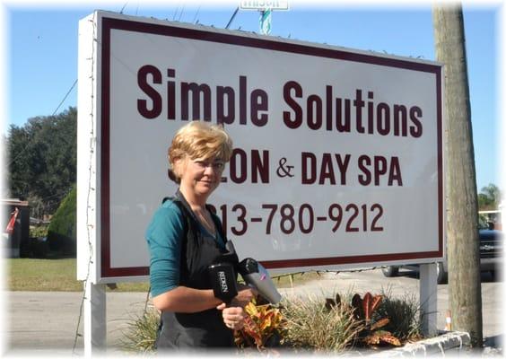 A very proud owner and her new Salon