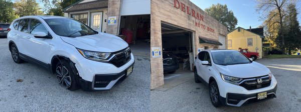 Back to normal Honda CRV
Delran Auto Body
856-461-1487