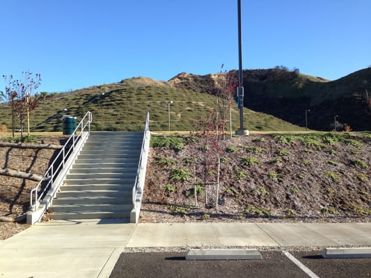 Stairs up to park