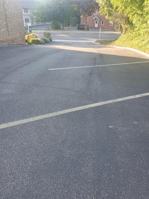 After photo of a commercial property parking lot we sweep.