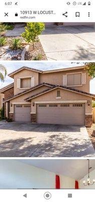 This is how the house looked before the home owner asked us to paint the trim of the house