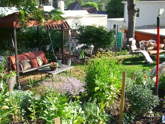 Beautiful, peaceful, terraced gardens from above