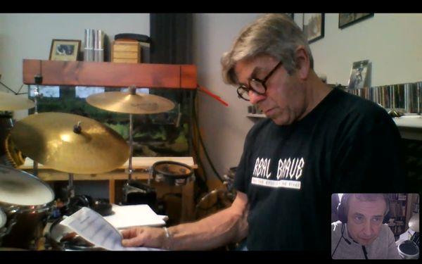 George checking a Steve Gadd Solo transcription