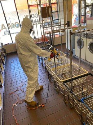 Laundromat Commercial Bulding disinfection