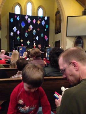 Word (excuse the kid in front of me - it's family friendly Christmas Eve service)