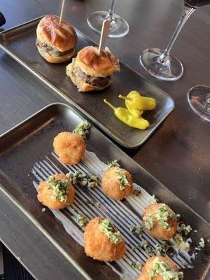 butternut squash arancini and sliders