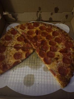 The pepperoni pizza