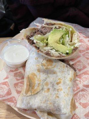 Asada burrito