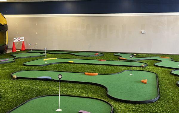 Section of our 9-hole mini gold course! We offer unlimited rounds of mini golf:)