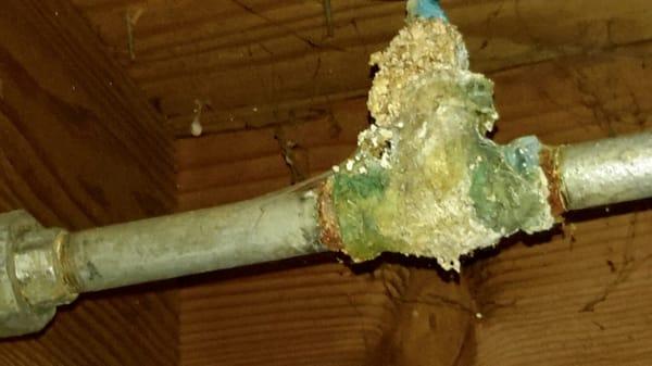 Corroded pipe.