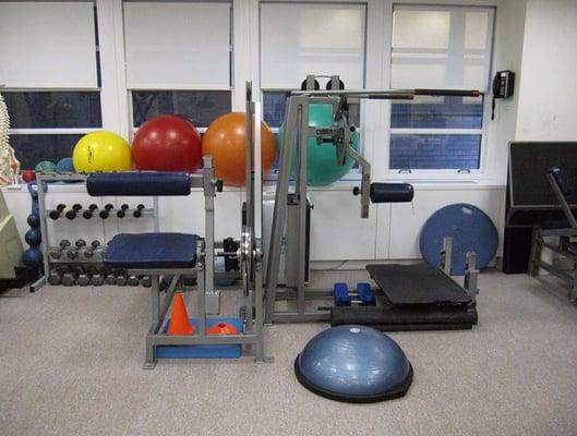 Our hip machine and weight rack