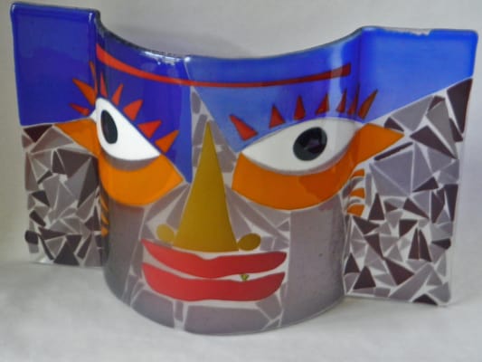 Fused glass mask