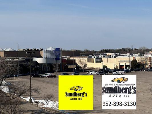 South East Burnsville Center, near Hyundai Dealer.  Sundbergsautomotive.com 952-898-3130 We charge about 40% less than the dealer.