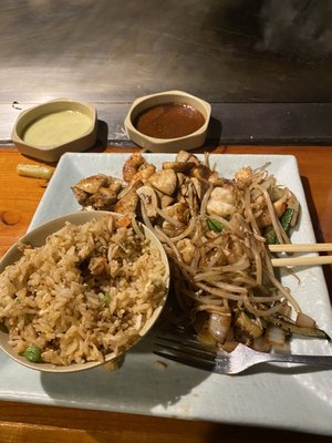 Shrimp hibachi with Fried rice