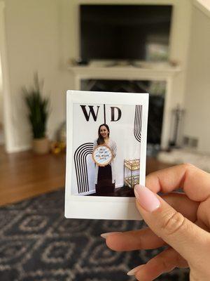 I said "yes" at The White Door! (Ps. They give you a cute little Polaroid memento after you take your pic)