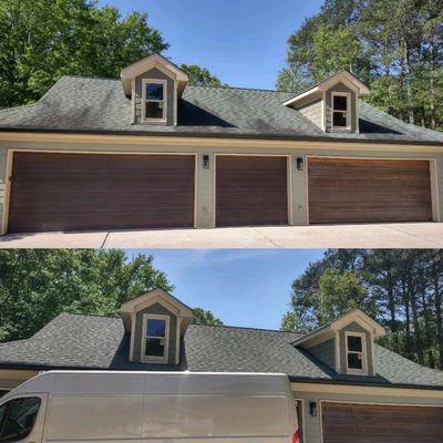 Before and After Roof Wash