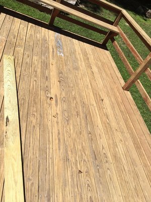 Deck sanding