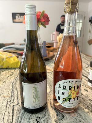 These two non alcoholic wines picked by Michael. Both are so good!!!