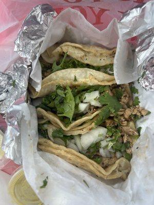 Chicken street tacos