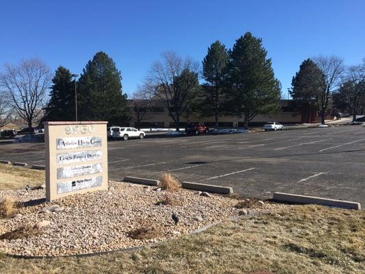 Lesch Family Dental practice sign from street in Arvada