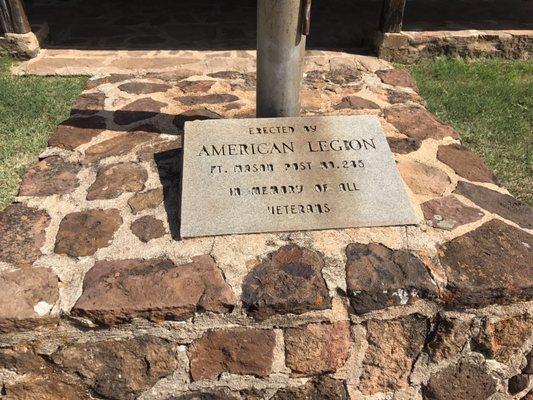 Flag is erected by the American Legion