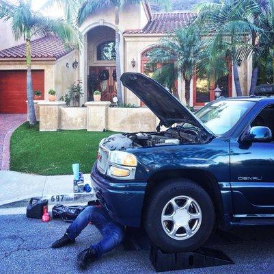 This particular customer wasn't even home for their oil change. Feel free and leave us instructions on where you'll leave your keys.