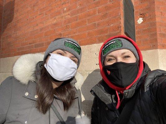 Stephanie and Angela showing off CUP's new hats! Excited to Reopen April 2021!