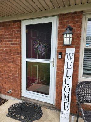 Screen door installation