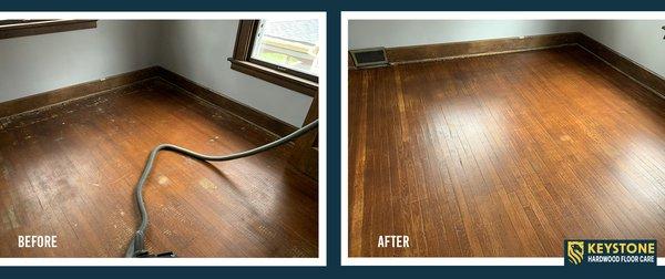 Highly neglect floors improvement staining and refinishing