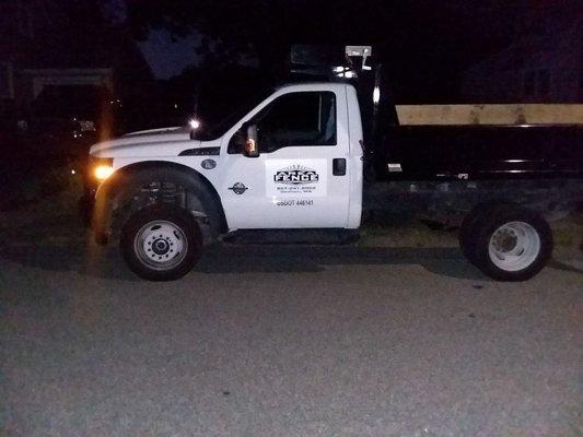 The new dump truck is here! Had to change up the color one white one black.