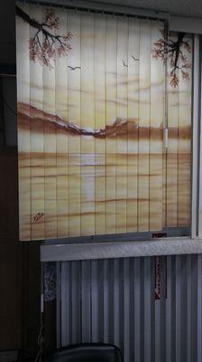 Airbrushed vertical blinds