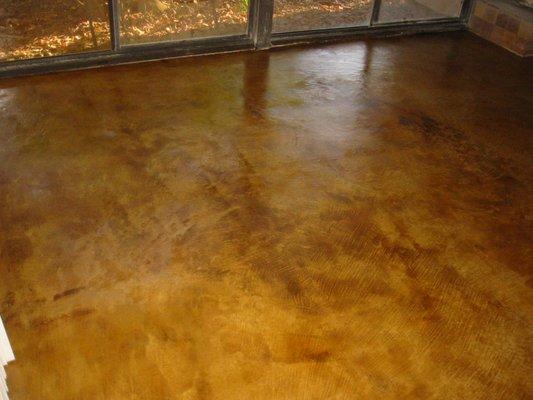 This stain is cheaper than the epoxies but produces quite vibrant colors.