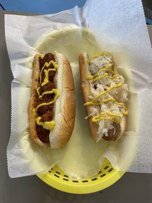 The kraut and mustard dogs are sooo good.