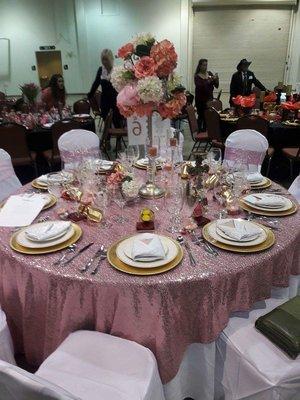 Valentine's Day Table for Homeless & Recovering Women!