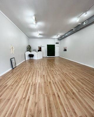 Our photography studio is a blank canvas and can be rented for $35/hour.