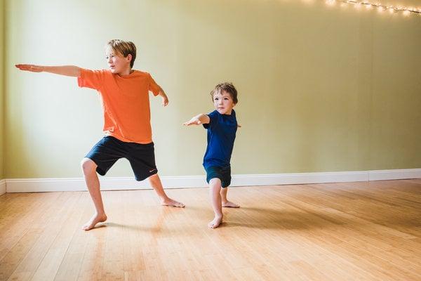 Our EvoKids Yoga classes go up to teens.