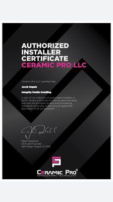 Ceramic pro certified we are the best in the area!