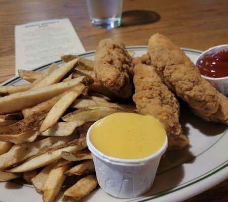 Chicken Tenders and French Fries.