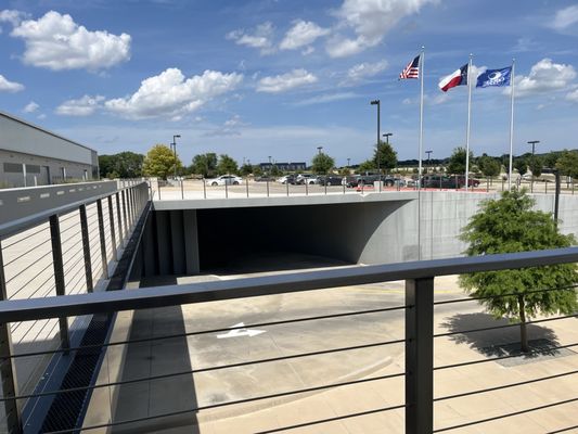 The lower levels to the parking garage