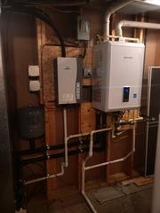 Tankless water heater and humidifier