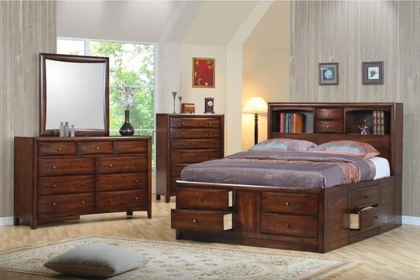 Captains Bed with Drawers and Matching Bedroom Set