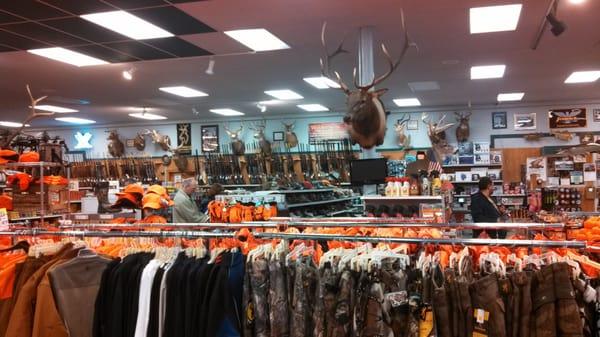 They have guns and hunting gear, pretty respectable variety, too!  Even some really nice trap guns!