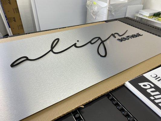 Custom Lasered 3D Acrylic Interior Sign